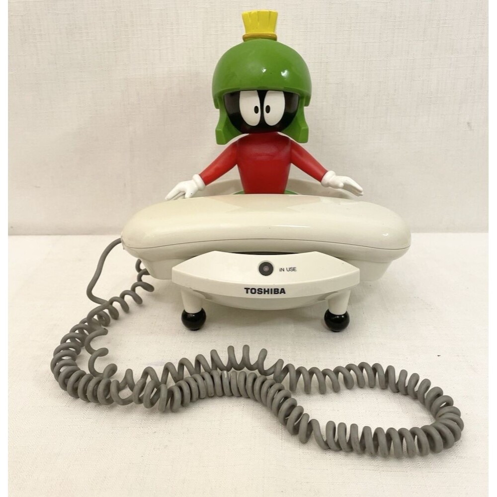 Marvin the Martian Looney Tunes Toshiba Corded Telephone Phone LT800MAR TESTED